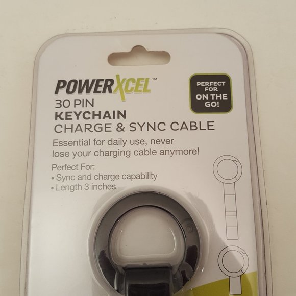 30-Pin Keychain Charge Sync Cable iPod iPhone iPad by PowerXcel 🆕 - Picture 2 of 5